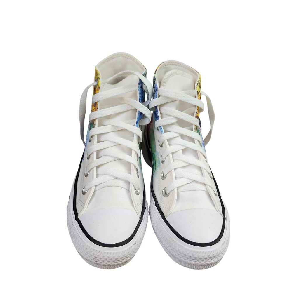 Converse Chuck Taylor All Star Skull Floral Watercolor High Top Mens 5 Womens 7 - Picture 3 of 12